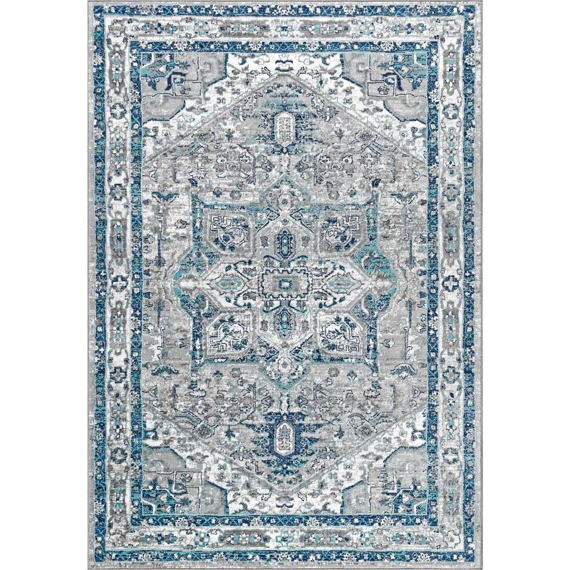 Modern Persian Vintage Medallion Runner Rug - JONATHAN Y