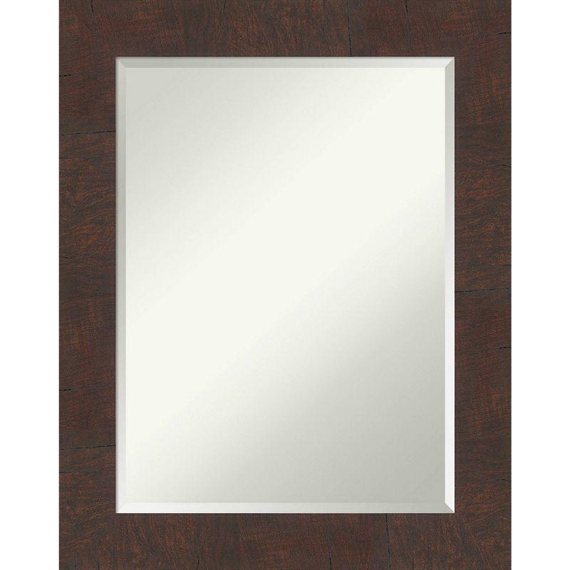 Walnut Brown Distressed Wood Full Length Rectangular Mirror