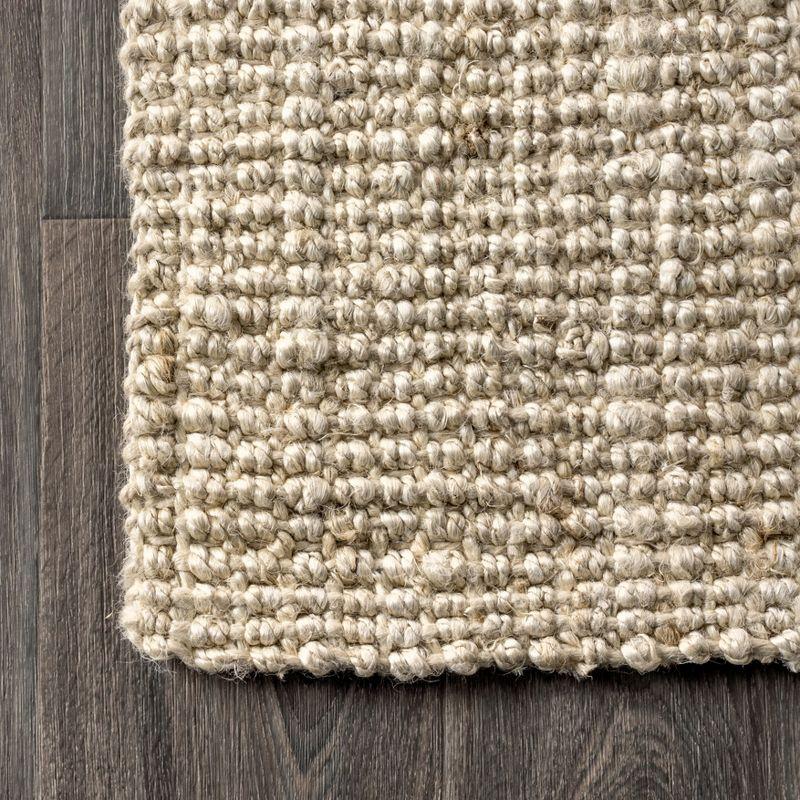 3'x5' Pata Hand Woven Chunky Jute Area Rug, Light Ivory - JONATHAN Y