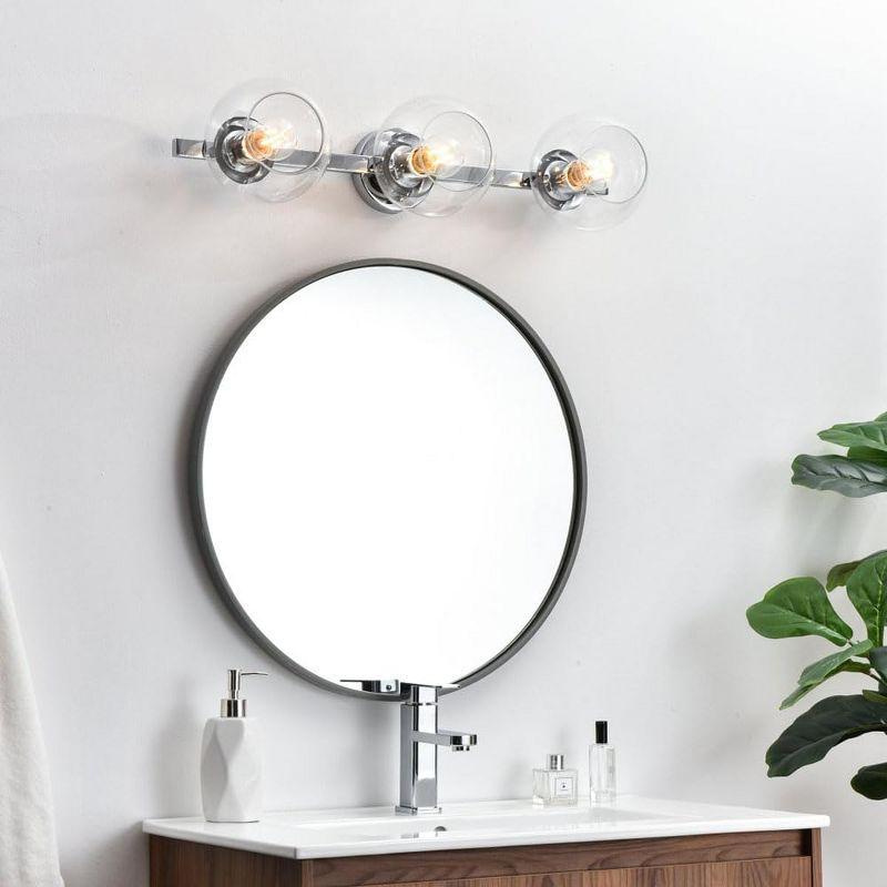 Elegant Lighting Rogelio 3 light Chrome and Clear Bath Sconce