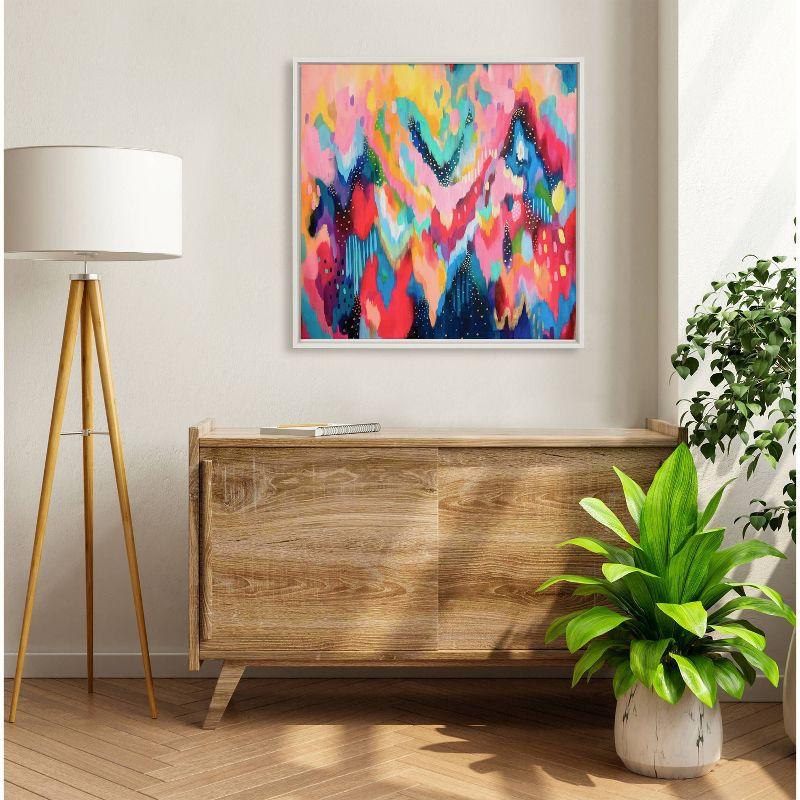 30" x 30" Sylvie EV Brushstroke 100 Framed Canvas - Kate & Laurel All Things Decor