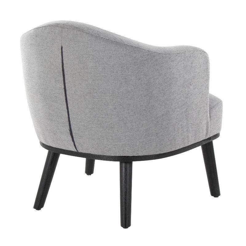 Ahoy Accent Chair Black/Gray - LumiSource: Upholstered Polyester, Wood Frame, Indoor Use, 250lb Capacity