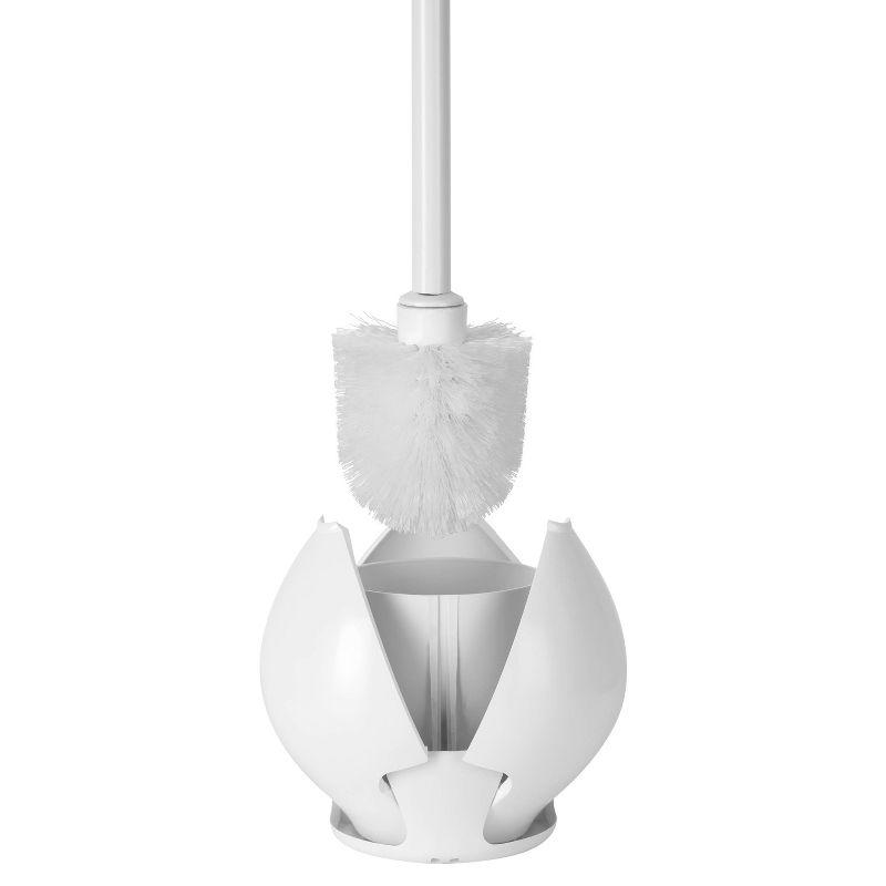 Bath Bliss Plastic Toilet Brush And Holder