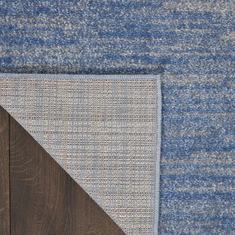 Square 9' Blue/Grey Synthetic Easy-Care Outdoor Rug