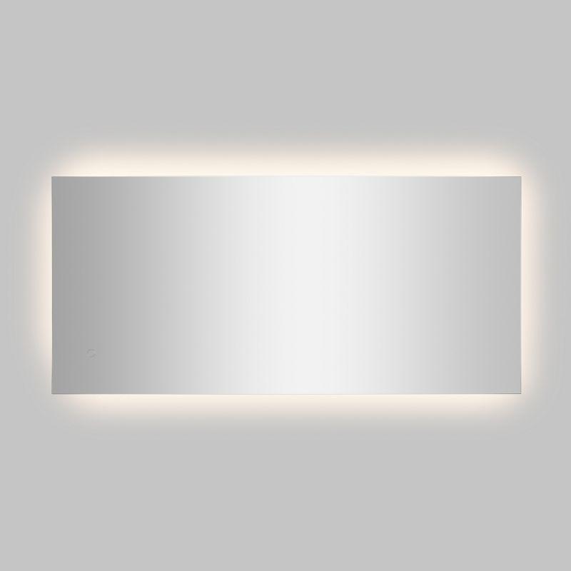 Nora 48" x 22" Rectangular Frameless Anti-Fog Aluminum Back-lit Tri-color LED Bathroom Vanity Mirror with Smart Touch Control - JONATHAN Y