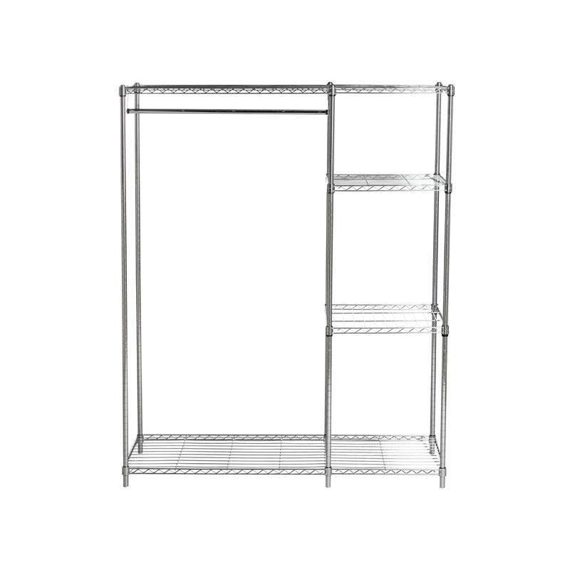 Betsy Adjustable Garment Rack - Chrome - Safavieh