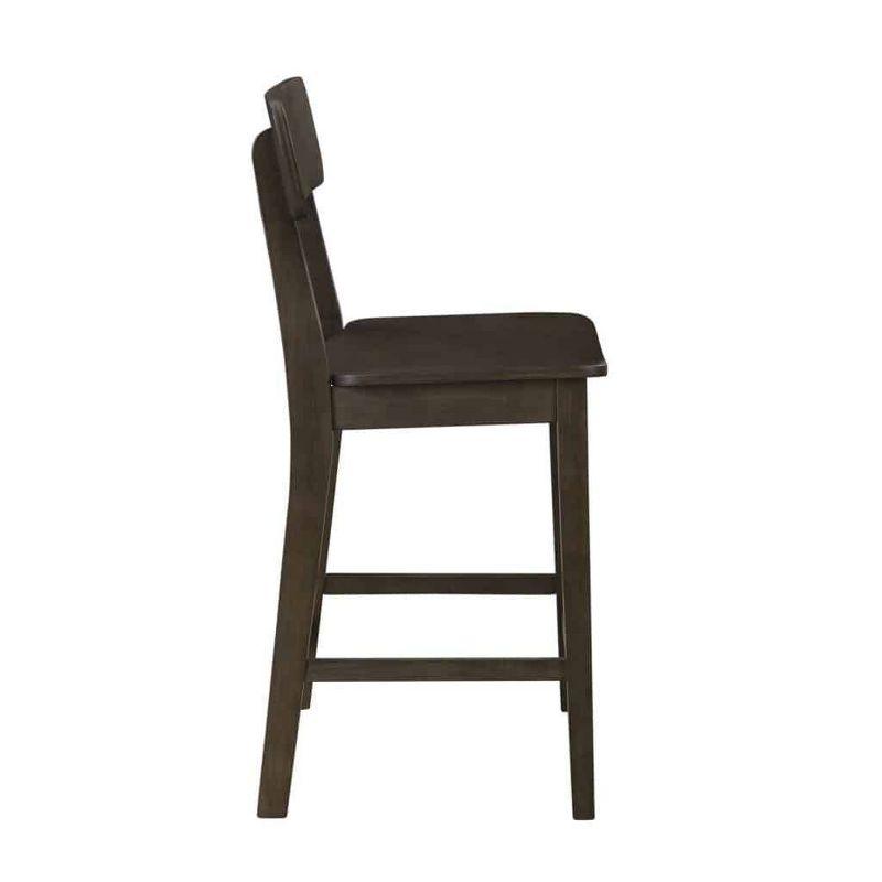 Boraam Torino Wood Counter Height Barstool Carbonite Finish