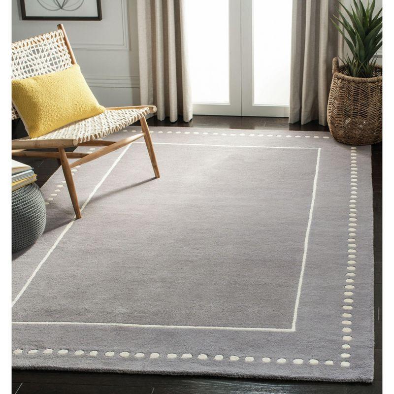 Bella BEL151 Hand Tufted Area Rug - Silver/Ivory - 6'x9' - Safavieh.