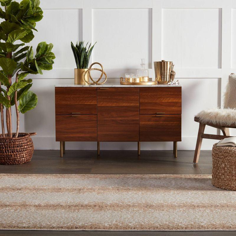 9'6"x13' Axis Animal Area Rug Tan/Gray - Jaipur Living: Contemporary 9x13 Living Room Rug, Stain-Resistant, Medium Pile