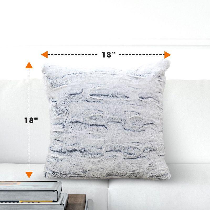 Cheer Collection Ombre Faux Fur Throw Pillow (Set of 2)