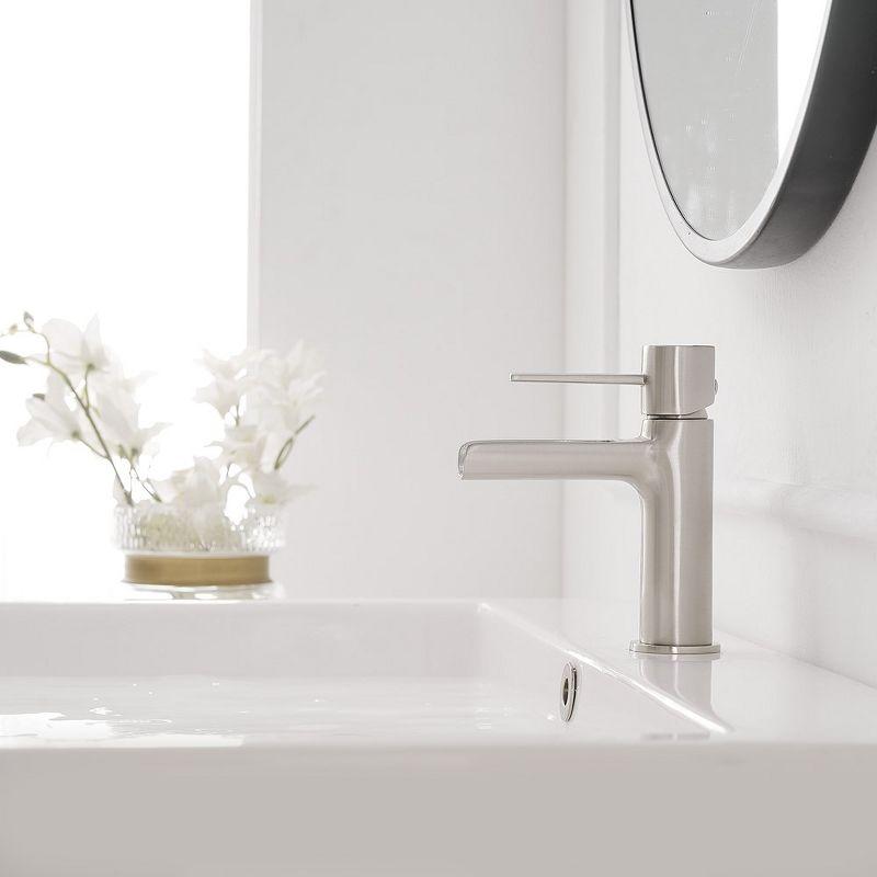 BWE Waterfall Single Handle Single Hole Bathroom Faucet Bathroom Drip-Free Vanity RV Sink Faucet