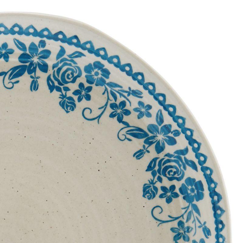 Pfaltzgraff Hayden Floral 12 Piece Dinnerware Set, Service for 4, Blue