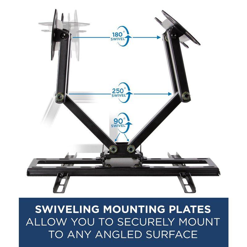 Mount-it Black Corner Mount for Holds up to 66 lbs