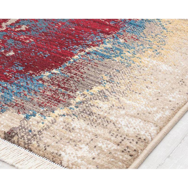 Rugs America Stratford AM20A Liquid Gold Abstract Vintage Gold Area Rug for Dining Room Rug Neutral Rug Living Room Rug Kitchen, 2'6" x 8'