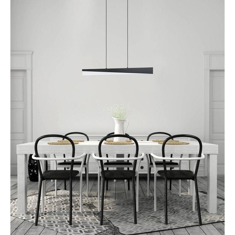 31.3" Isidro Integrated LED Diffuser Pendant Structured Black Finish - EGLO