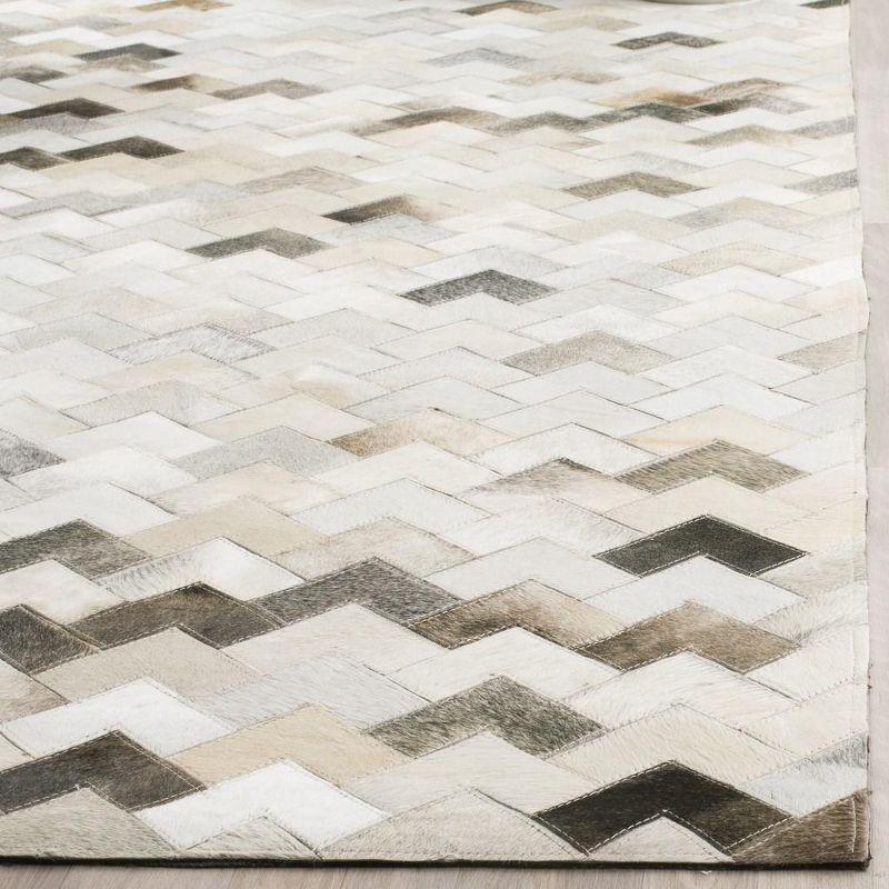 Studio Leather STL183 Hand Woven Area Rug - Grey - 4'x6' - Safavieh.