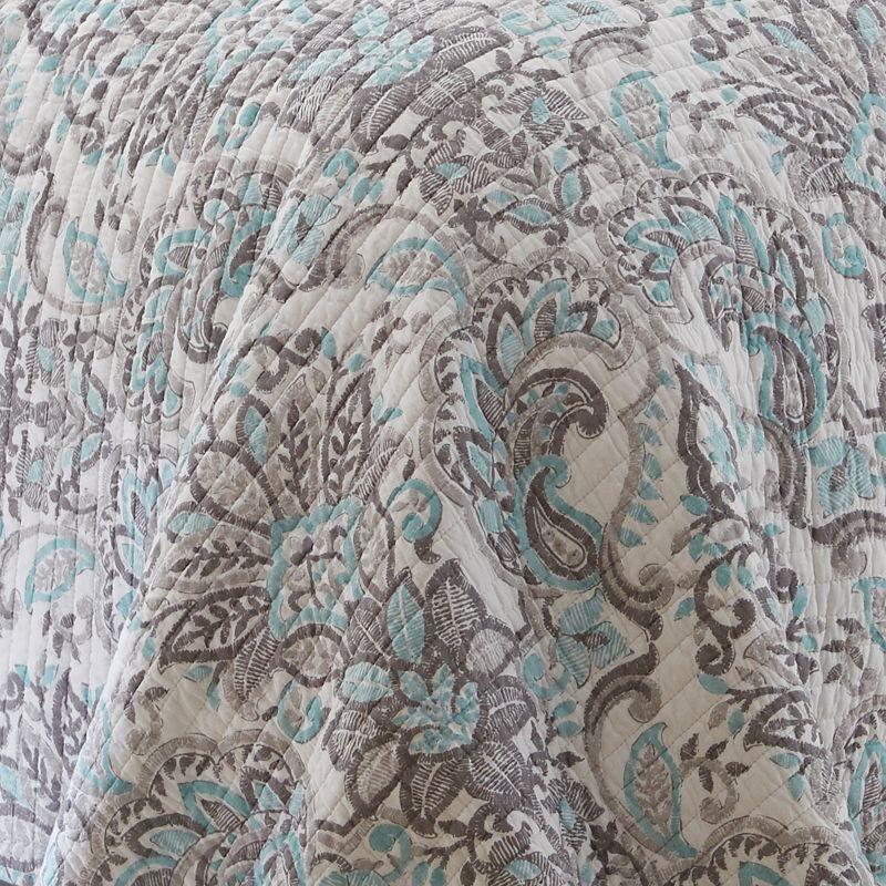 Legacy Paisley Quilt Set - Full/Queen Quilt and Two Standard Pillow Shams Grey - Levtex Home