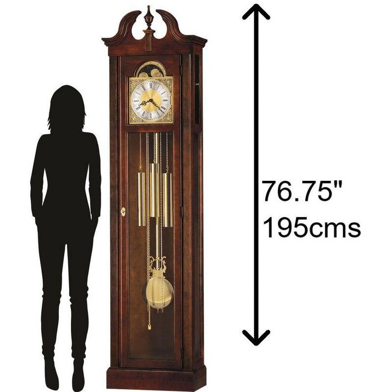 Chateau 76.75'' H Solid + Manufactured Wood Grandfather Clock with Adjustable Chime Volume