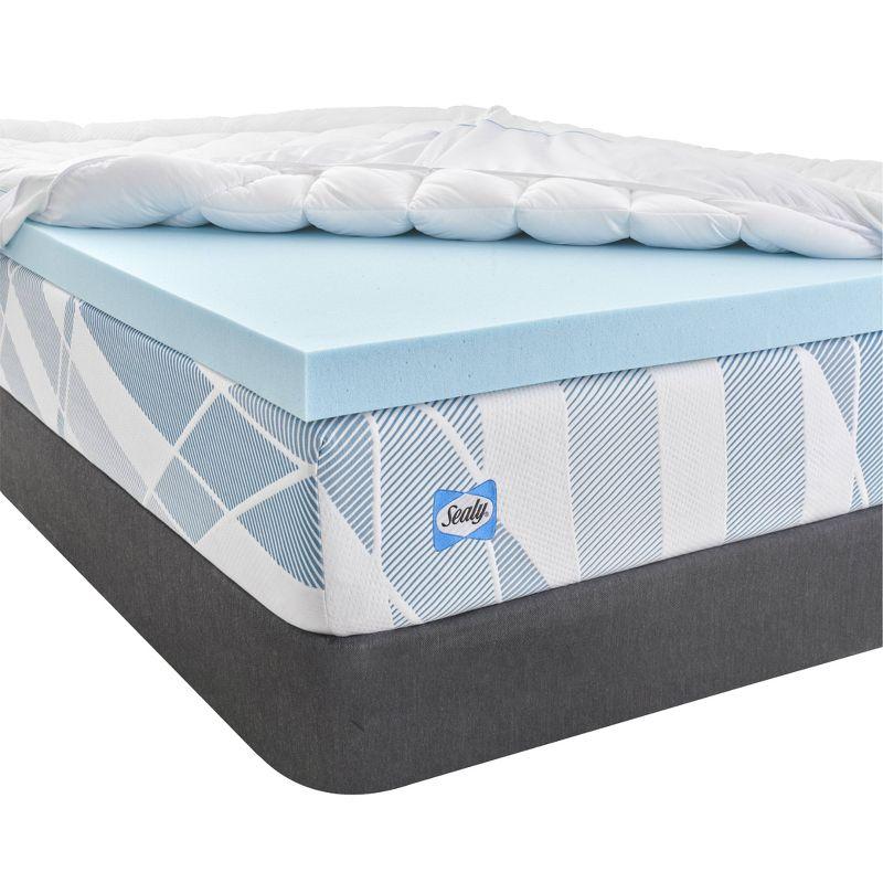 Sealy Dreamlife 3” Medium-Soft Gel Memory Foam Mattress Topper + 1” Quilted Cooling Cover