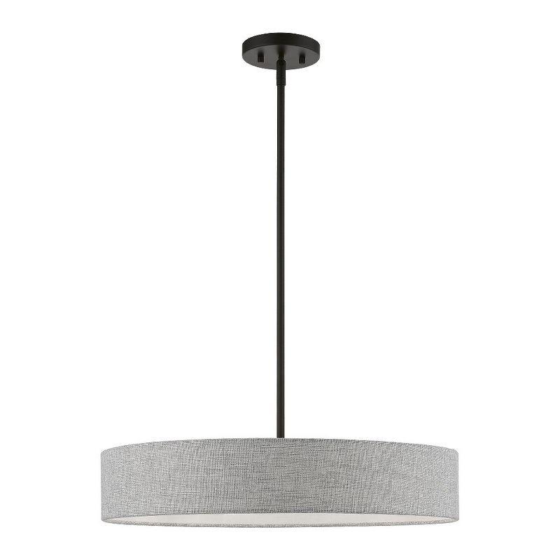 Elmhurst Black Nickel 4-Light Drum Pendant