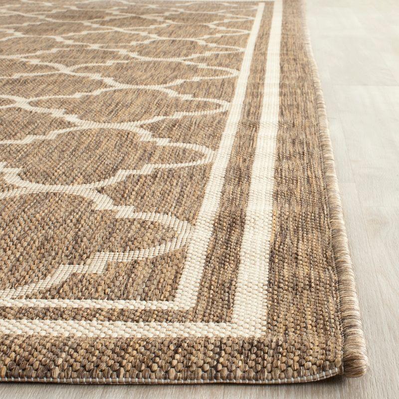 Courtyard CY6918 Power Loomed Indoor/Outdoor Area Rug - Brown/Bone - 4'x5'7" - Safavieh.