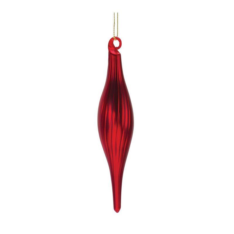 Melrose Ribbed Glass Finial Ornament (Set of 12)