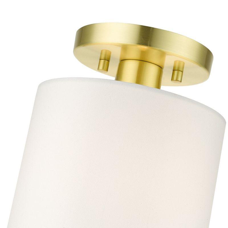 Livex Lighting Meridian 1 - Light Semi-Flush Mount in  Satin Brass