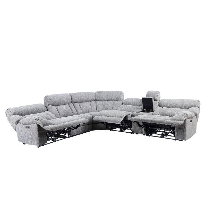 6pc Park City Dual Power Reclining Sectional Sofas Gray - Steve Silver Co.