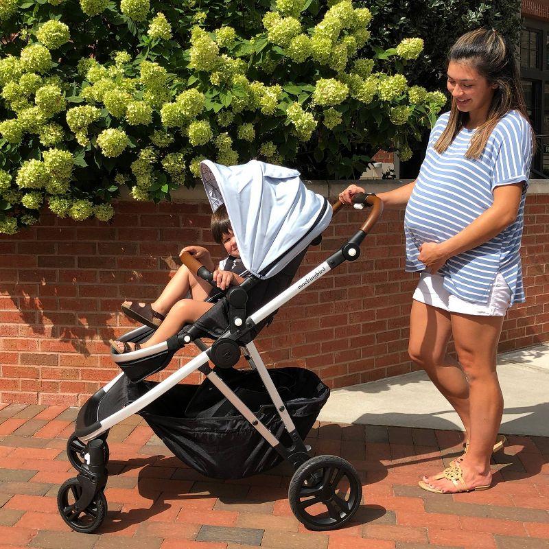 Mockingbird Single-To-Double Stroller 2.0 - Black Windowpane