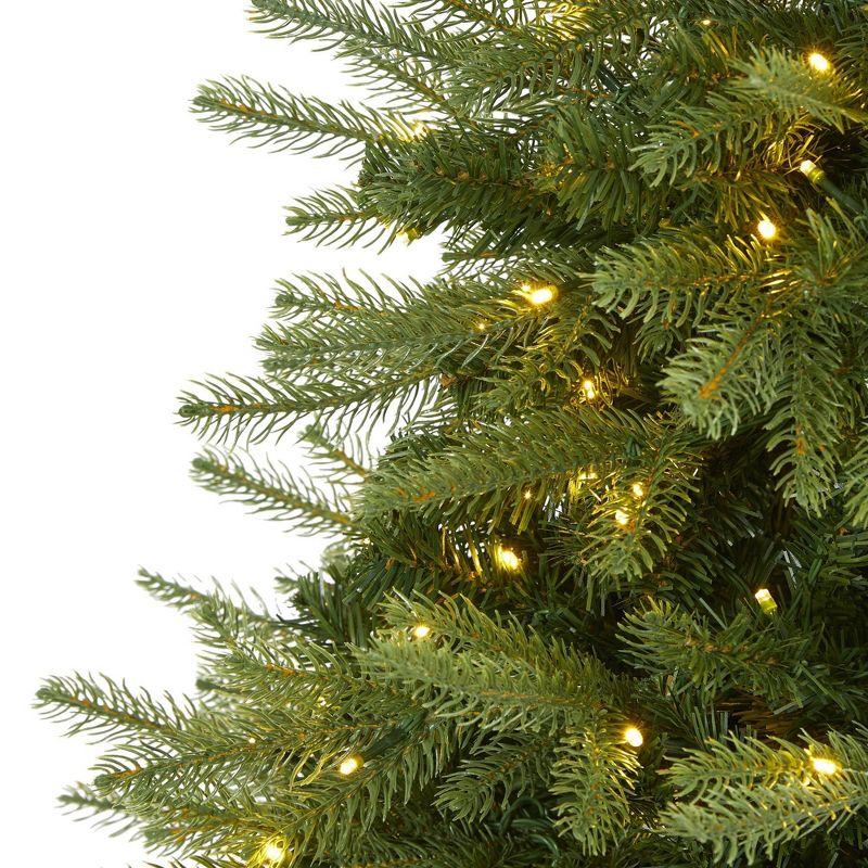 Nearly Natural Pre-Lit LED Vancouver Fir Artificial Christmas Tree Clear Lights