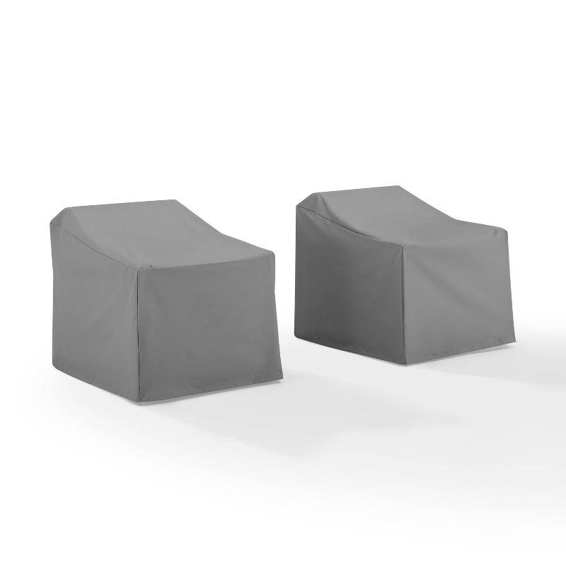 Gray Heavy-Duty Vinyl Outdoor Furniture Cover Set