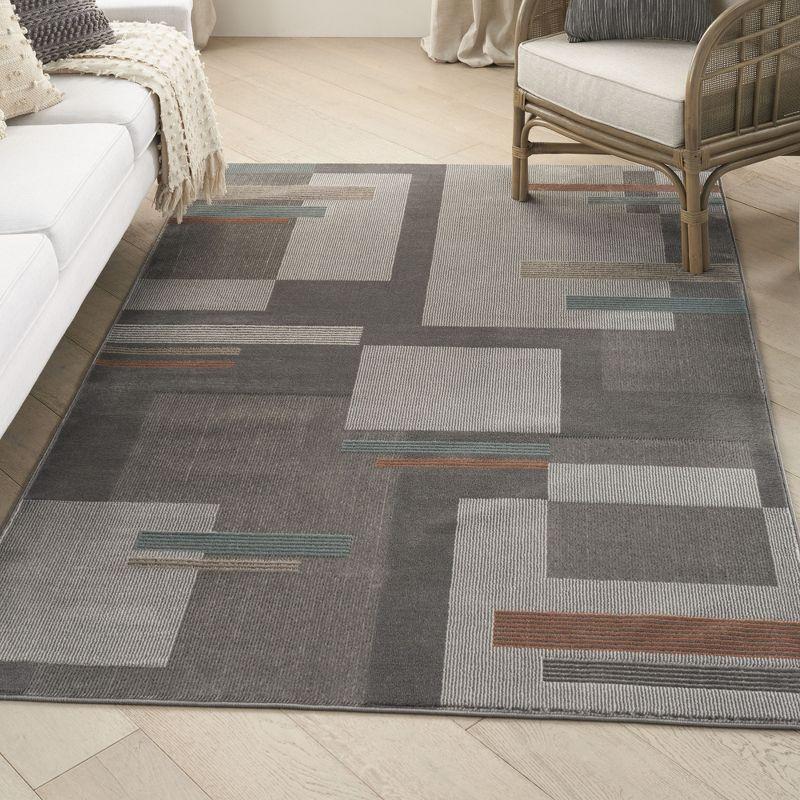 Nourison Thalia Modern Mid- Century Color Block Indoor Rug