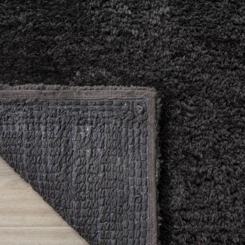 Sheep Shag SSG120 Hand Woven Indoor Area Rug - Charcoal - 4'x6' - Safavieh.