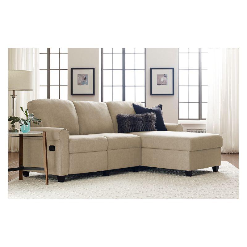 Serta Copenhagen Reclining Sectional Sofa with Storage Chaise
