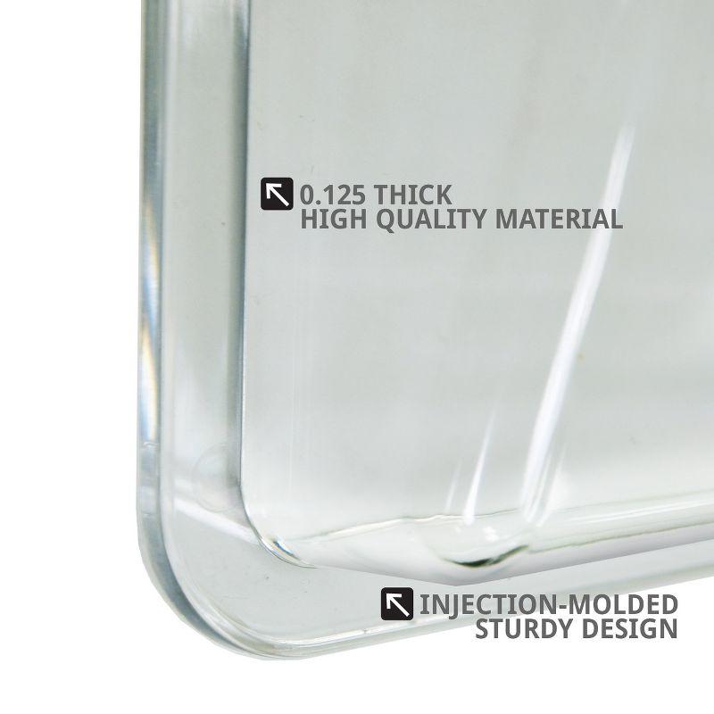 Azar Displays Clear Plastic Wall Mount File Holder with Magnets, 4-Pack (Set of 4)