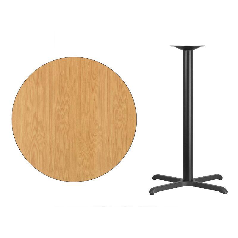 Flash Furniture Carrus Round Laminate Table Top with Height Table Base