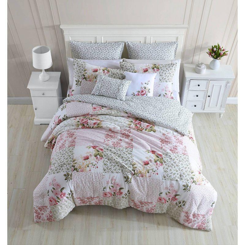 Laura Ashley Ailyn Cotton Pink Comforter Bonus Set