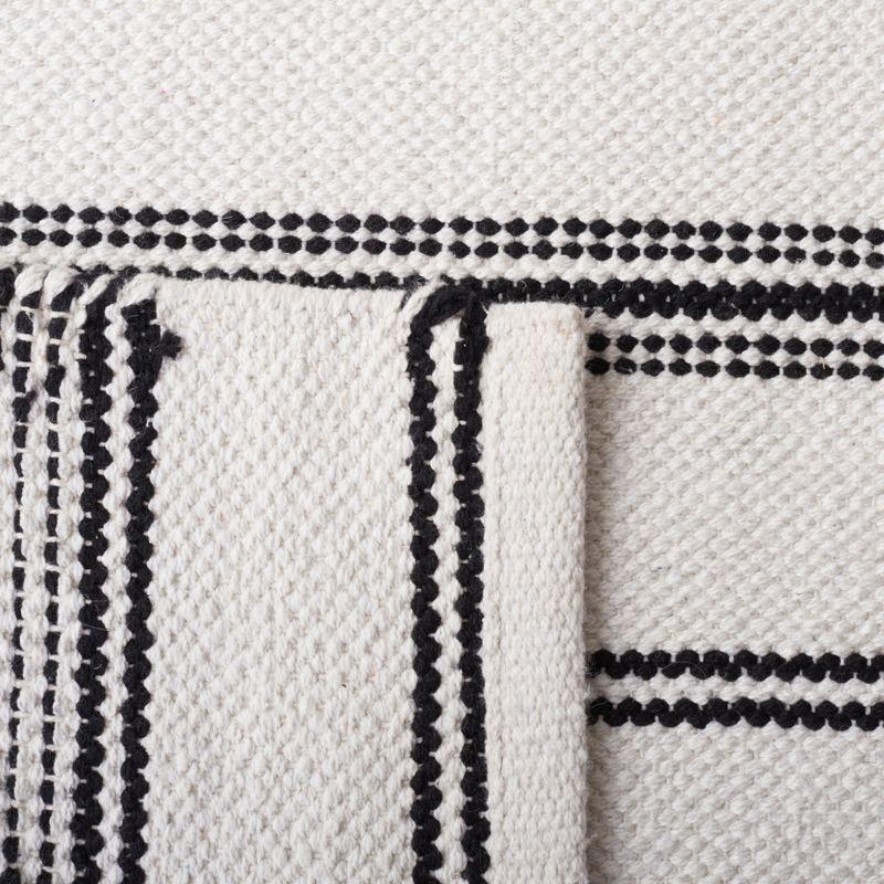 Montauk MTK708 Hand Woven, Flat Weave Indoor Area Rug - Black/Ivory - 5'x8' - Safavieh