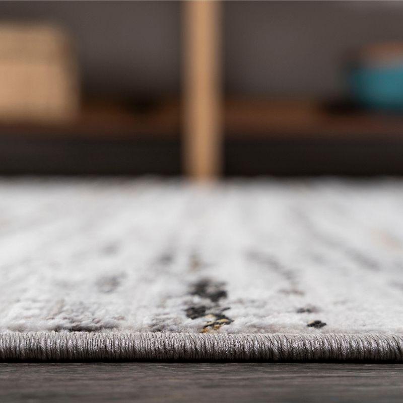 5'x8' Loom Modern Strie'  Area Rug, Gray/Black - JONATHAN Y