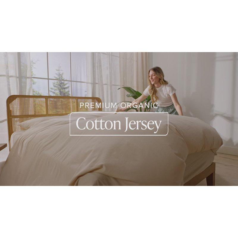 Bare Home Organic 100% Cotton Jersey Knit Fitted Sheet