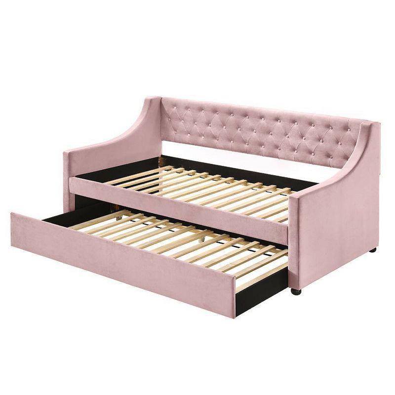 Acme Furniture Twin/Full Lianna Bed Pink Velvet