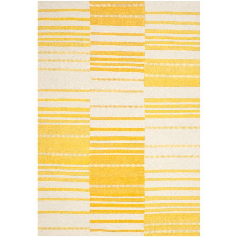 Kilim KLM953 Hand Woven Area Rug - Gold/Ivory - 5'x8' - Safavieh.
