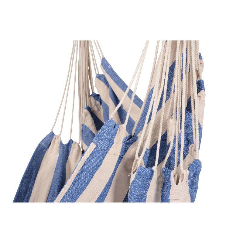 Hampton Blue and White Striped Hanging Hammock Chair