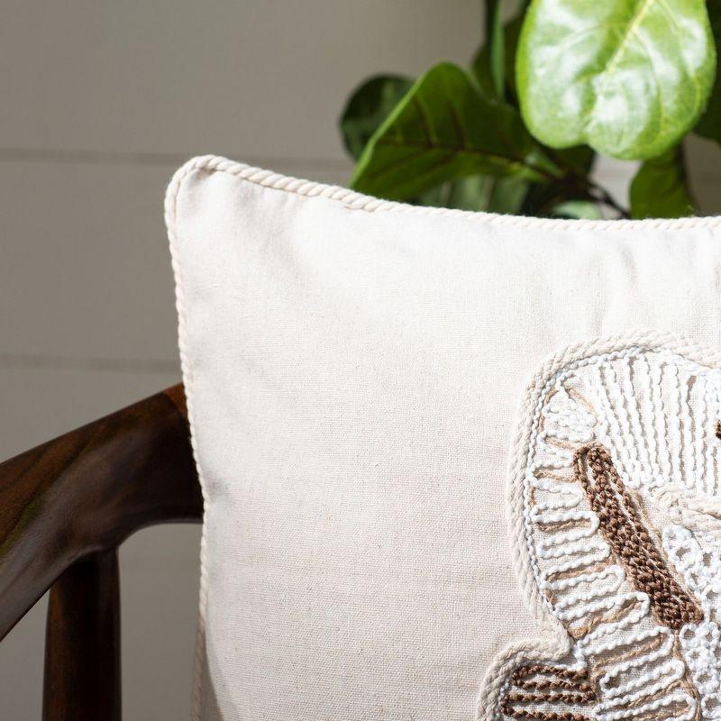 Safavieh Sanden Seahorse Embroidered Cotton Throw Pillow