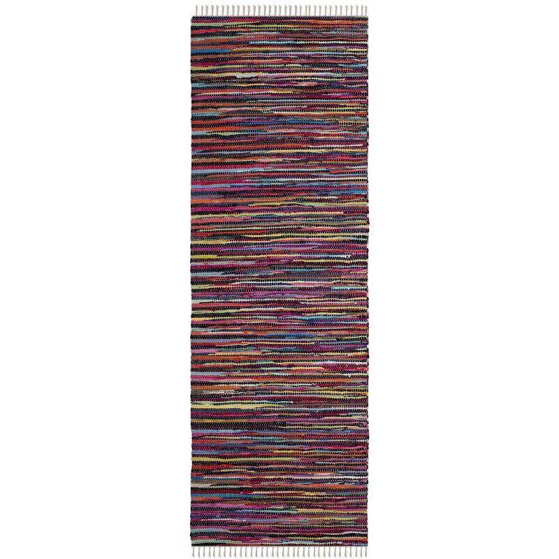 Rag Rug RAR128 Hand Woven Indoor Runner Rug - Multi - 2'3"x9' - Safavieh.