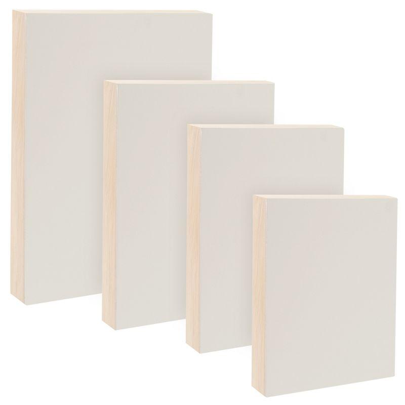 Da Vinci Pro Ultra Smooth Gesso Wood Panel Bundle - White Acrylic Polymer Gesso Panels for Artists, Painting, Oils, Acrylics, & More! - 3/4" Small