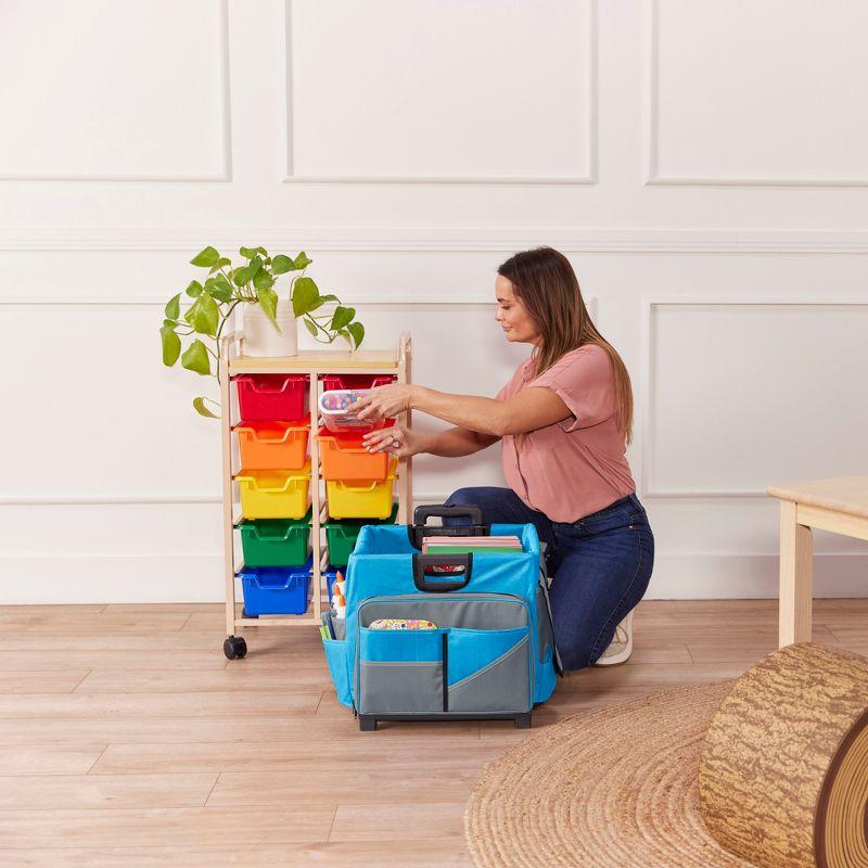 ECR4Kids MemoryStor Universal Rolling Cart and Organizer Bag Set