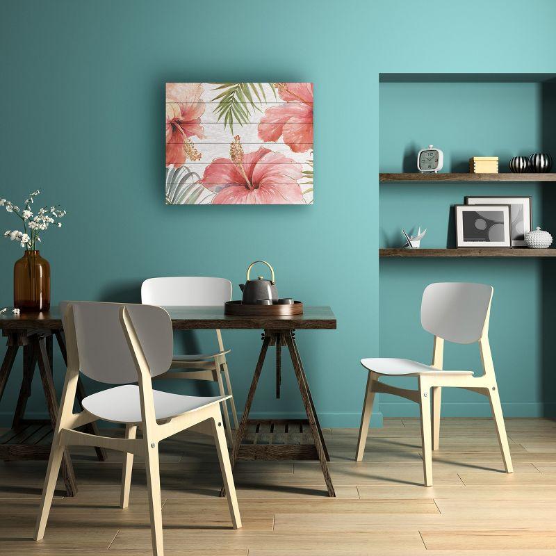 Lisa Audit 'Tropical Blush I' Wood Slat Art