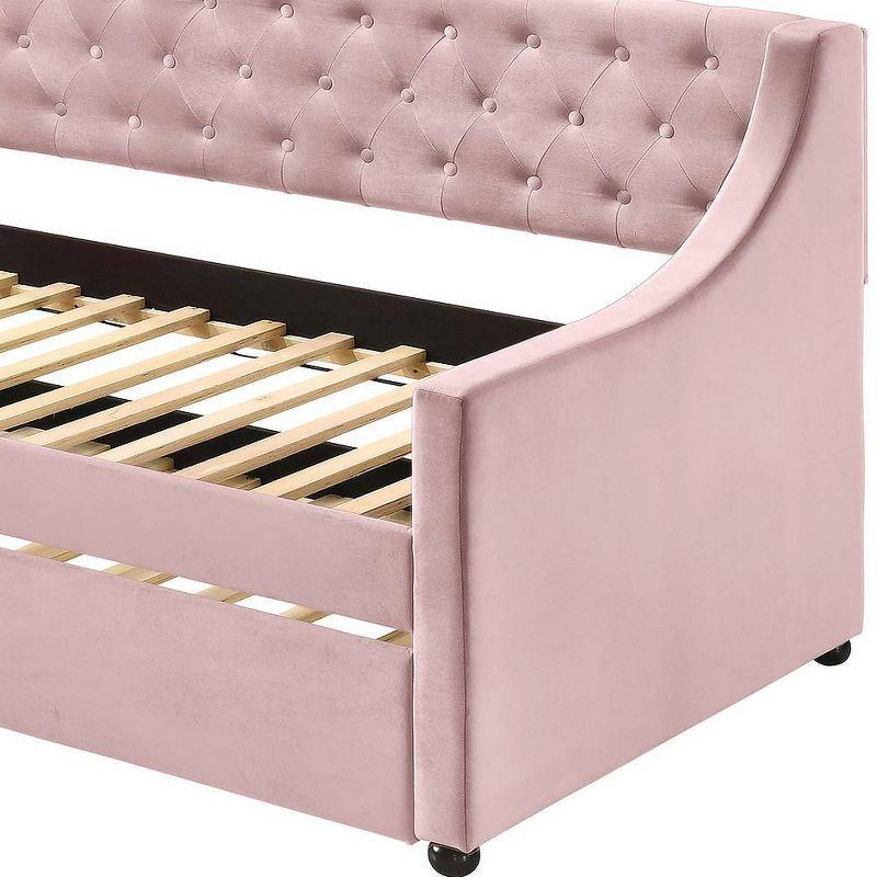 Acme Furniture Twin/Full Lianna Bed Pink Velvet