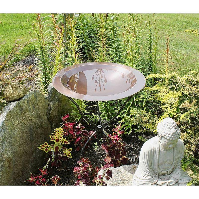 3" Large Brass Classic Birdbath: Antique Copper, Weather-Resistant - Achla Designs